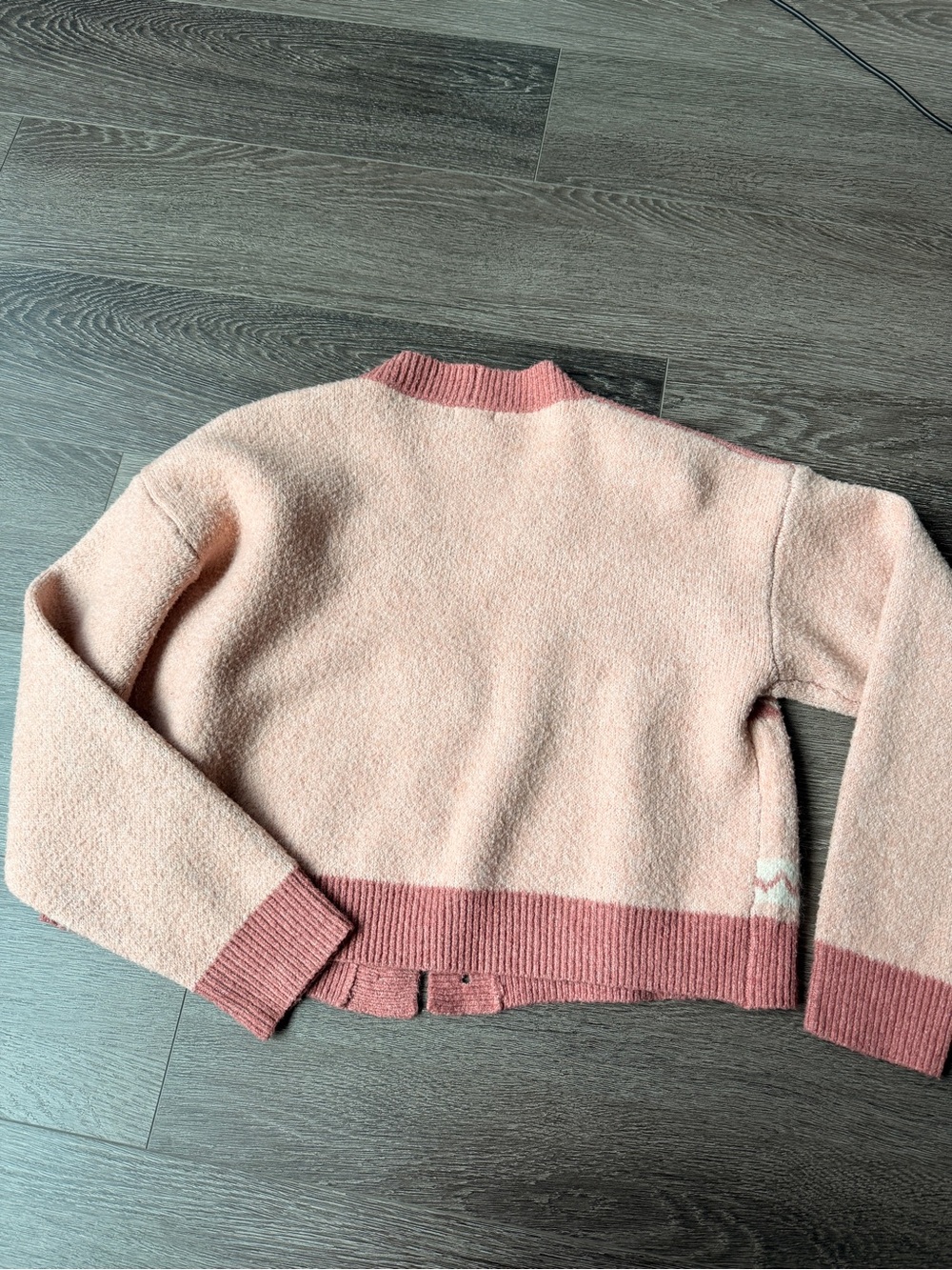 debut Pink Patterned V-Neck Cardigan - Picture 4 of 4